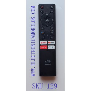 CONTROL REMOTO ORIGINAL PARA SMART TV KALLEY ANDROID COMANDO DE VOZ ((NUEVO)) / NUMERO DE PARTE T6-B86W21 / KY02MCK / Z01000-M212015 / TT6-B86W21-KY02MCK / MODELO K-ATV55UHD